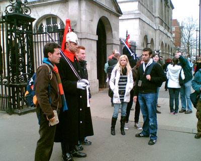 Walking tour of London with tutor, February 2007
