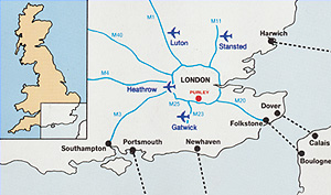 Purley Language College's Location in the UK
