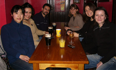 Pub evening with tutor Feb 2008
