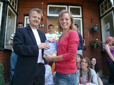 Quiz winner Coralie Hyver - July 2008